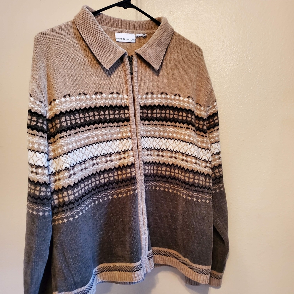 Women's Croft & Barrow Zip Up Sz L